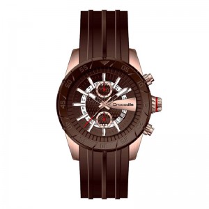 Crocodile CM-014D34F Rosegold Brown